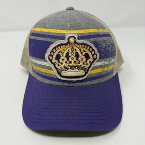 Vintage Los Angeles Kings Hat Cap Snapback CCM NHL Hockey Purple